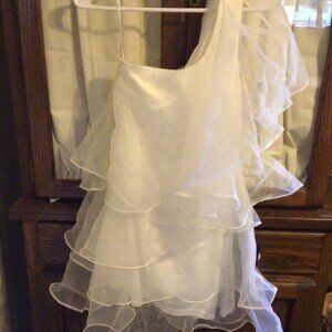 Lulus White One Shoulder Formal Dress Size S